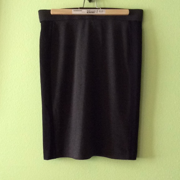 SagHarbor NWOT Business Skirt Color Block  Slim Stretchy Black Dark Gray - Picture 1 of 5